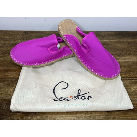 NEW Sea Star Harbourside Mule/Espadrilles Hot Pink Size 9 with Dust Bag - Picture 1 of 6